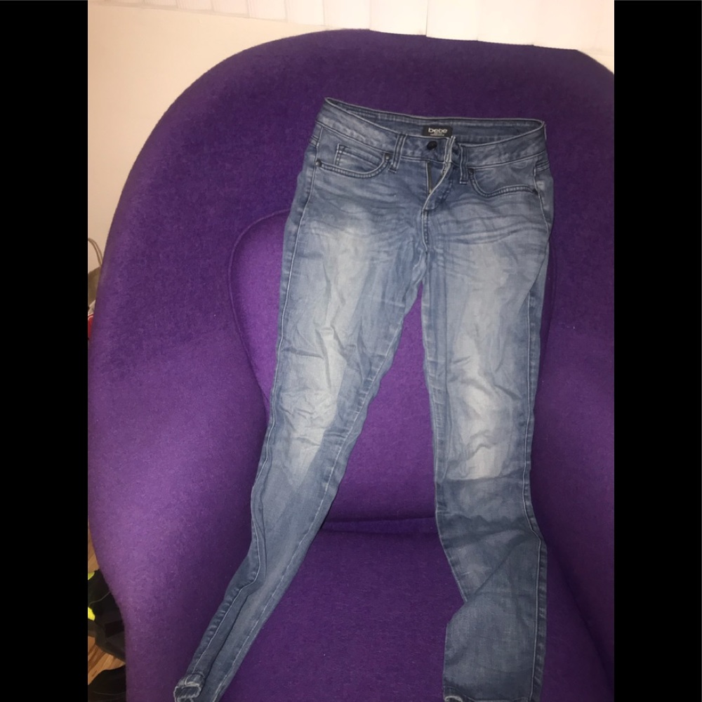 Bebe skinny jeans size 26 light denim